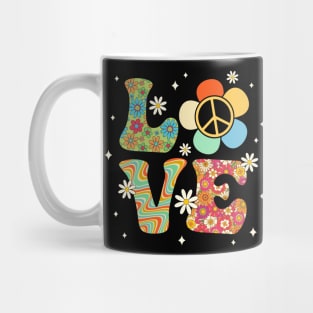 Love Peace Sign 60's 70's Costume Party Outfit Groovy Hippie Mug